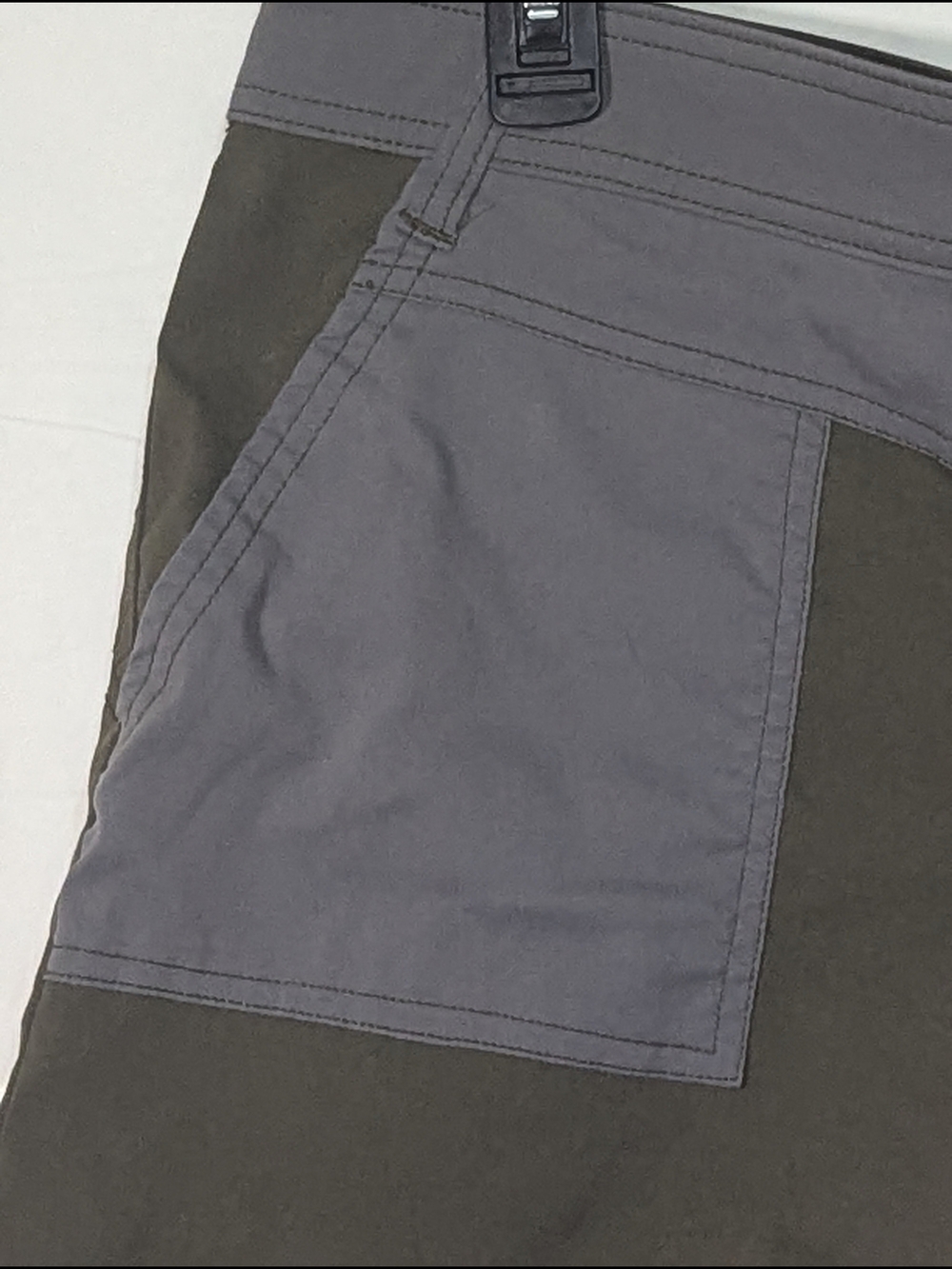PrAna Women's Hiking Shorts Size 10 Gray Olive Stretch Outdoor Trail Casual - Picture 4 of 12